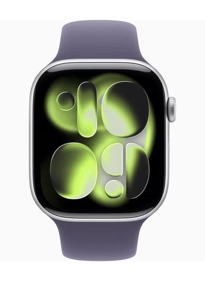Apple Watch Series 11 GPS 46mm - Silver Aluminium Case With Purple Fog Sport Band - M/L-2