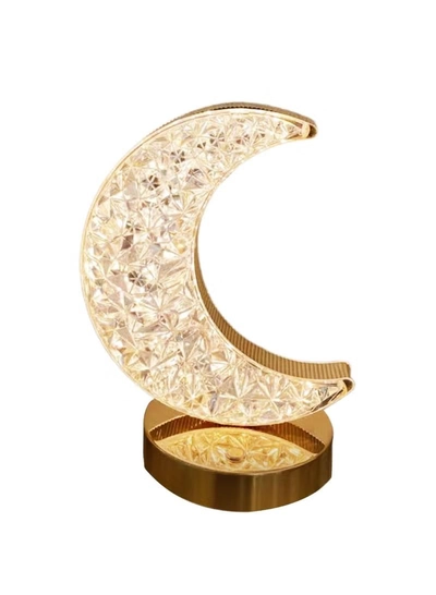 Yuwell Ramadan Lamp Crystal Table Lamp Moon Lamp With USB 3 Color Changing Option Crystal Lamp LED Light Lamp With 3 Light Intensities Tactile Switch Desk Lamp Moon Lamp Ramadan Light For Ramadan Decoration-0