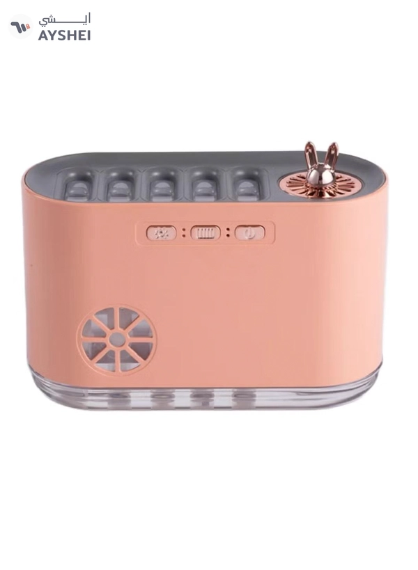 Yuwell 700ML Large Capacity Aromatherapy Air Humidifier 5 Spray Nozzles Heavy Mist USB Aroma Diffuser With Music Rhythm Lamp Humidifiers Multimode Essential Oil Diffuser Flame Aroma Diffuser Auto-Off Orange