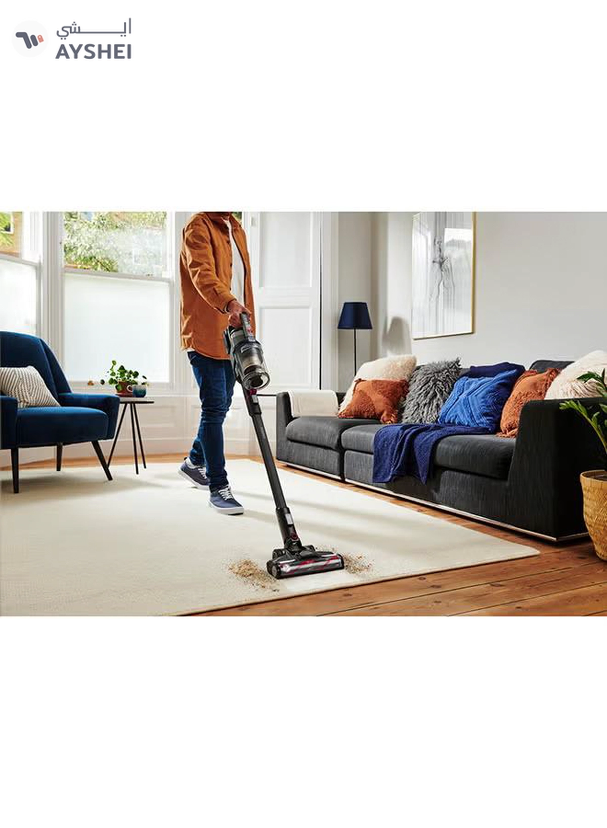 HOOVER Vacuum Cleaner Powerful Household Cordless Vacuum With 40Mins Runtime, Handheld Vacuum For Home Carpet Hardwood Floor Pet Hair Stick Vacuum Cleaner, 2 Year Warranty 180 W CLSV-VPMC Black-1-1