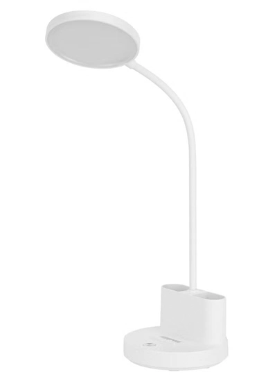 Geepas Rechargeable Reading Lamp | Table Light with Phone Holder | Perfect for Studying, Working, Travelling, Used at Home and Office| Lithium Battery- 15 Hours Time | 2 Years Warranty GDL53040-0