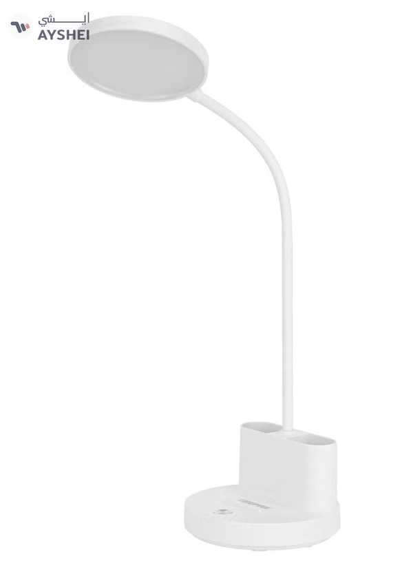 Geepas Rechargeable Reading Lamp | Table Light with Phone Holder | Perfect for Studying, Working, Travelling, Used at Home and Office| Lithium Battery- 15 Hours Time | 2 Years Warranty GDL53040