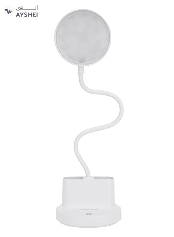 Geepas Rechargeable Reading Lamp | Table Light with Phone Holder | Perfect for Studying, Working, Travelling, Used at Home and Office| Lithium Battery- 15 Hours Time | 2 Years Warranty GDL53040