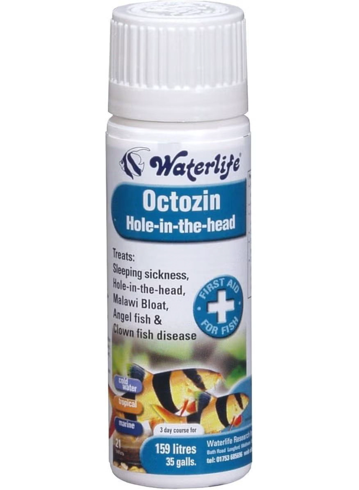 Waterlife (Octozin 21 Tabl) Trats Hole In The Head & Bloat