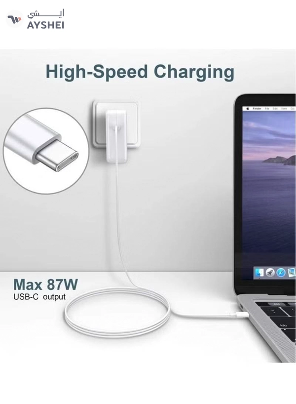 Eworld 96W USB Type-C PD Adapter Charger and 2M Cable Compatible with Macbook Pro/Air 13” 15”