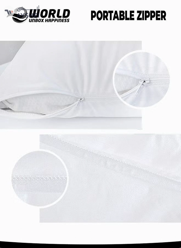 Eworld 2 Pieces Waterproof King Size White Pillow Protectors, Hypoallergenic, Breathable Noiseless