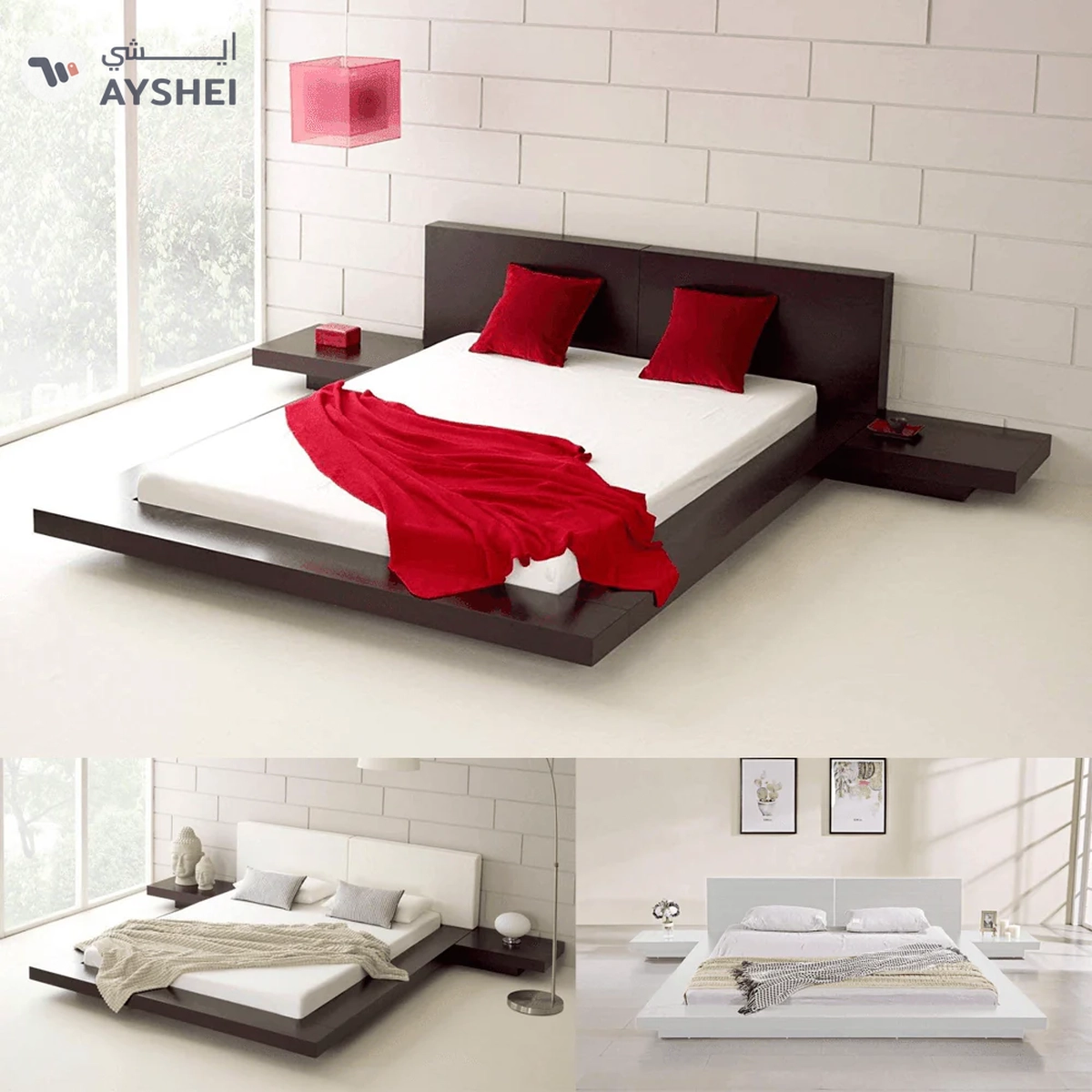 Kyoto Japanese Bed with 2 side tables-6-6
