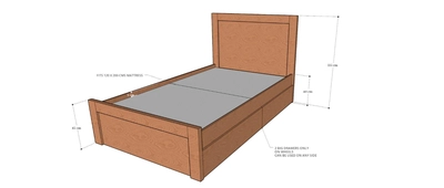 Terra Box Drawer Storage Bed-1