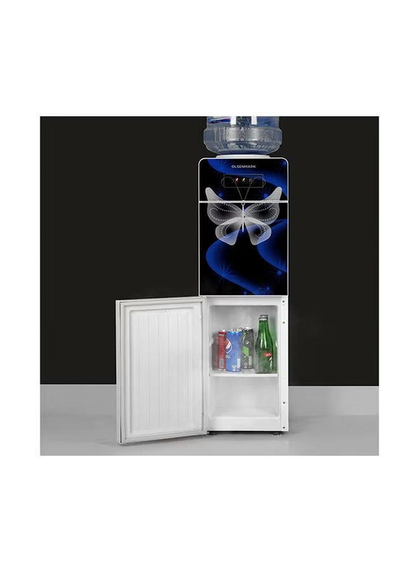 Olsenmark Two Door Water Dispenser with Glass Panel Hot And Cold Function OMWD1837 Blur and White