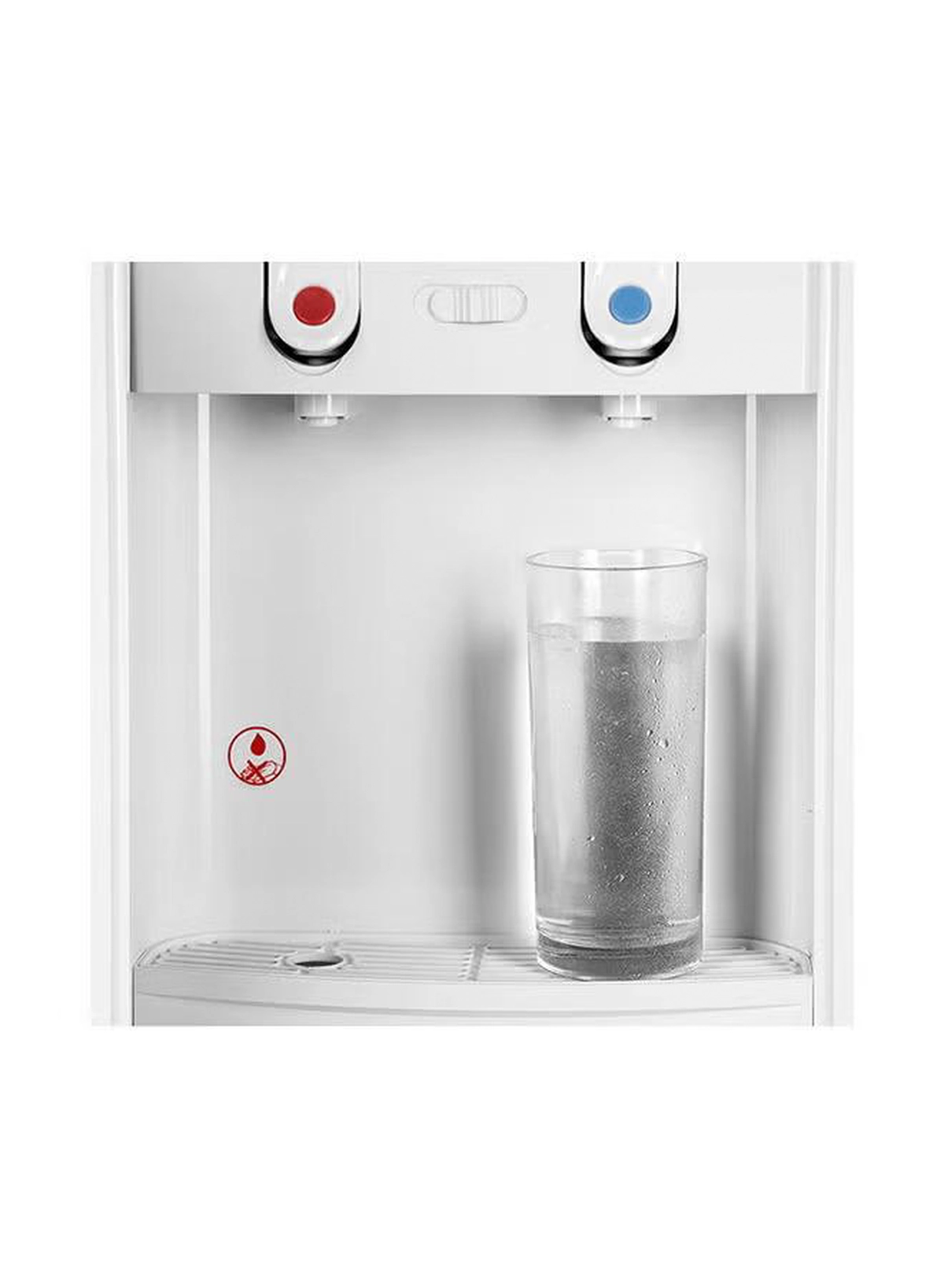 Olsenmark Two Door Water Dispenser with Glass Panel Hot And Cold Function OMWD1837 Blur and White-7-7