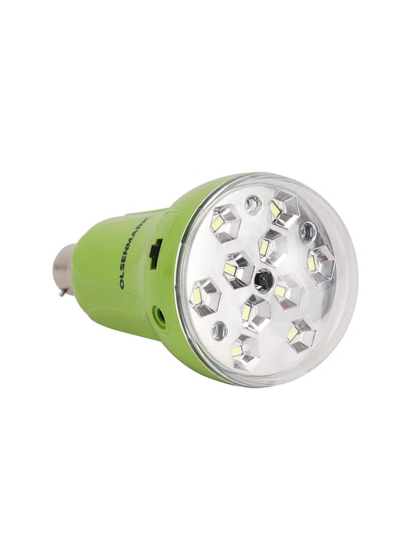 Olsenmark Rechargeable LED Bulb with Remote | Portable 5W LED Light with B22 Base | 2400mAh Battery, 4-Hour Runtime | Ideal for Power Cuts, Travel, Camping & Home Use Pista