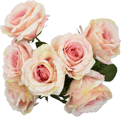 Yatai 7/Heads Luxury Silk Rose Flowers Artificial Plants For Home Bridal Wedding Party Decoration-0