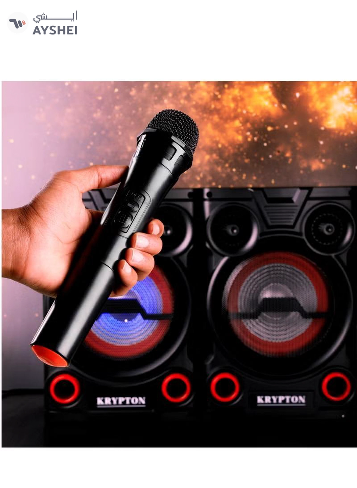 KRYPTON 2.0 Professional Speaker with Remote & Microphone, KNMS5195-2-2