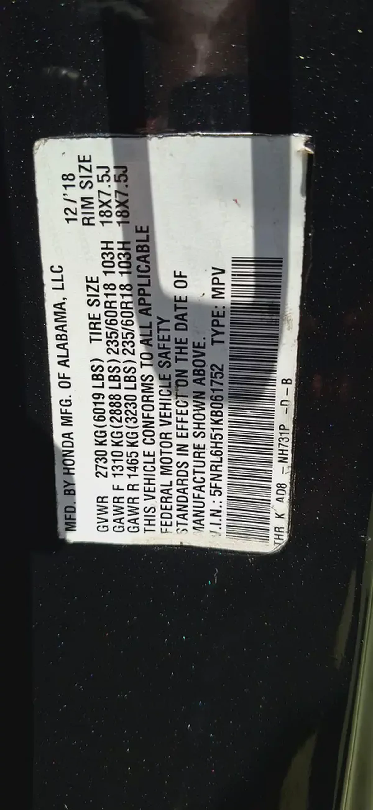 Honda Odyssey 2019 American Specs-3-3