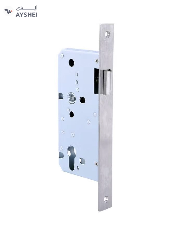 Geepas GHW65024 Stainless Steel Passage Lock - 72mm SS 304 Bolts | Latch Bolt & Dead Bolt |Fire Retardant Material | 235mm Forend Plate, Galvanized Lock case | 2 Years Warranty Silver 235mm