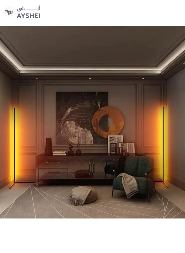 TUYA Smart RGB LED Floor Lamp Modern Minimalism Color Changing LED Dimmable Torchiere 20W 140CM