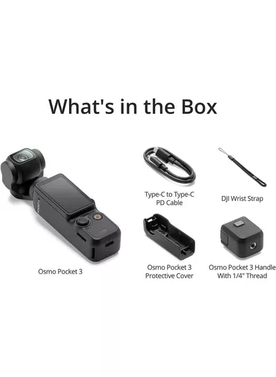 dji Osmo Pocket 3 Vlogging Camera With 1-Inch CMOS & 4K/120fps Video 3-Axis Stabilization Fast Focusing Face/Object Tracking 2-Inch Rotatable Touchscreen Small Video Camera For Photography Youtube-1