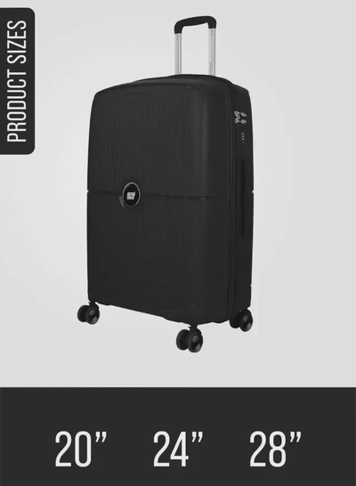 British Tourister Polypropylene Hardshell Luggage Set 3-Piece Spinner – TSA Approved Lock |Lightweight & Durable 20/24/28 Inch (Small, Medium, Large) – Black-2