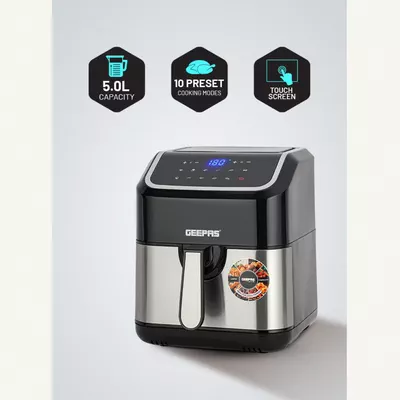 GEEPAS Digital Air Fryer - Equipped With Vortx Air Frying Technology| Oil Free Cooking Digital Display With Touch Screen-1