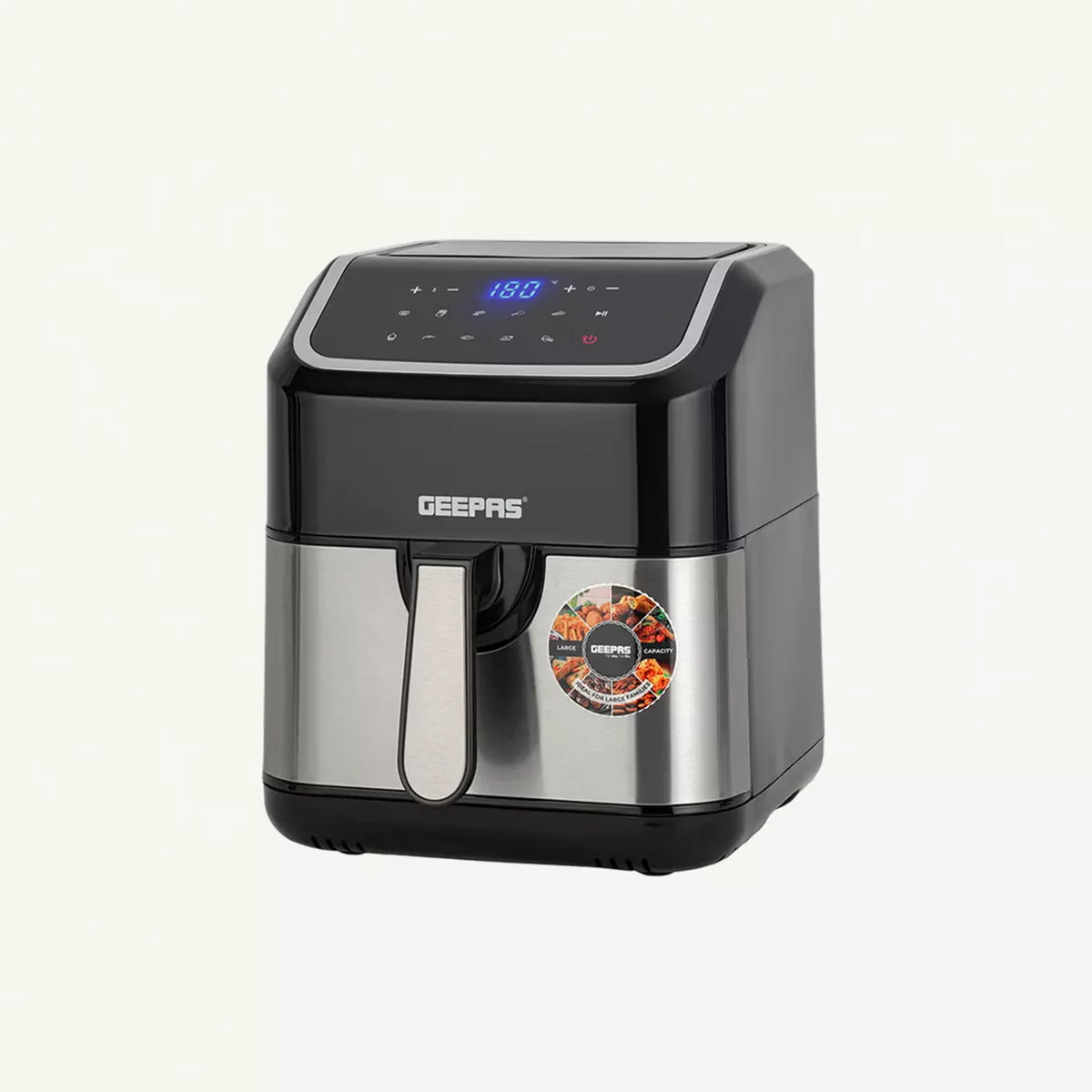 GEEPAS Digital Air Fryer - Equipped With Vortx Air Frying Technology| Oil Free Cooking Digital Display With Touch Screen