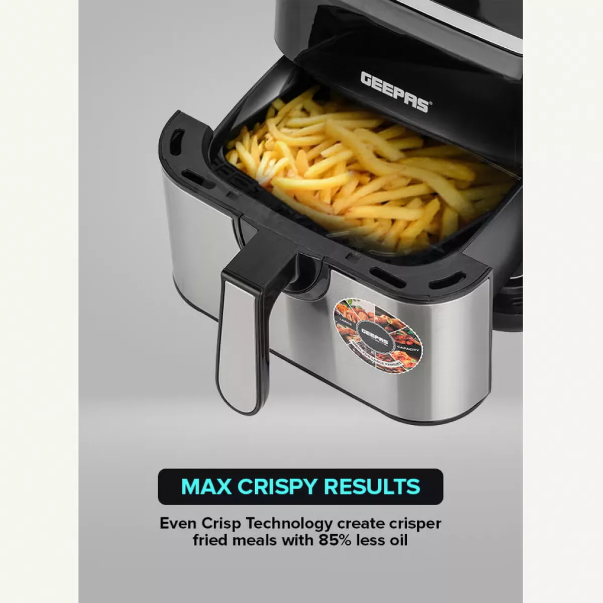 GEEPAS Digital Air Fryer - Equipped With Vortx Air Frying Technology| Oil Free Cooking Digital Display With Touch Screen-3-3