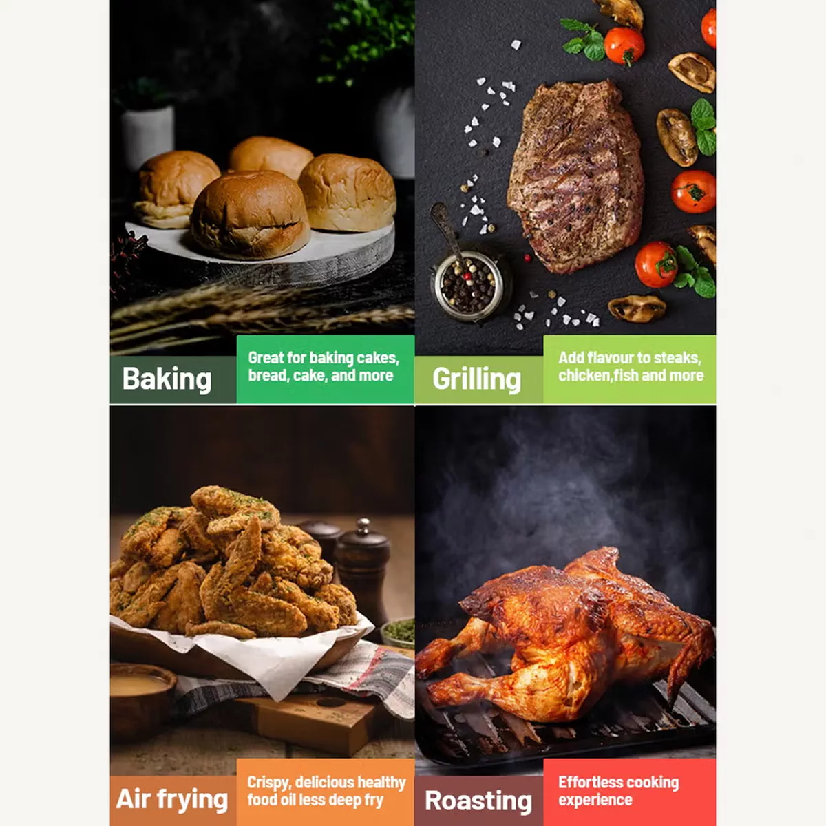GEEPAS Digital Air Fryer - Equipped With Vortx Air Frying Technology| Oil Free Cooking Digital Display With Touch Screen-5-5