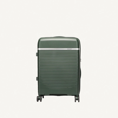 British Traveller 3-Piece Polypropylene Luggage Set | 20”, 24”, 28” Lightweight Suitcases with 360° Spinner Wheels, TSA Lock, Water & Scratch Resistant | Durable Hard Shell Trolley Bags with Telescopic Handle - Green-2