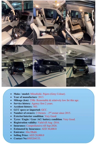 Mitsubishi Pajero 2013 GLS GCC-4