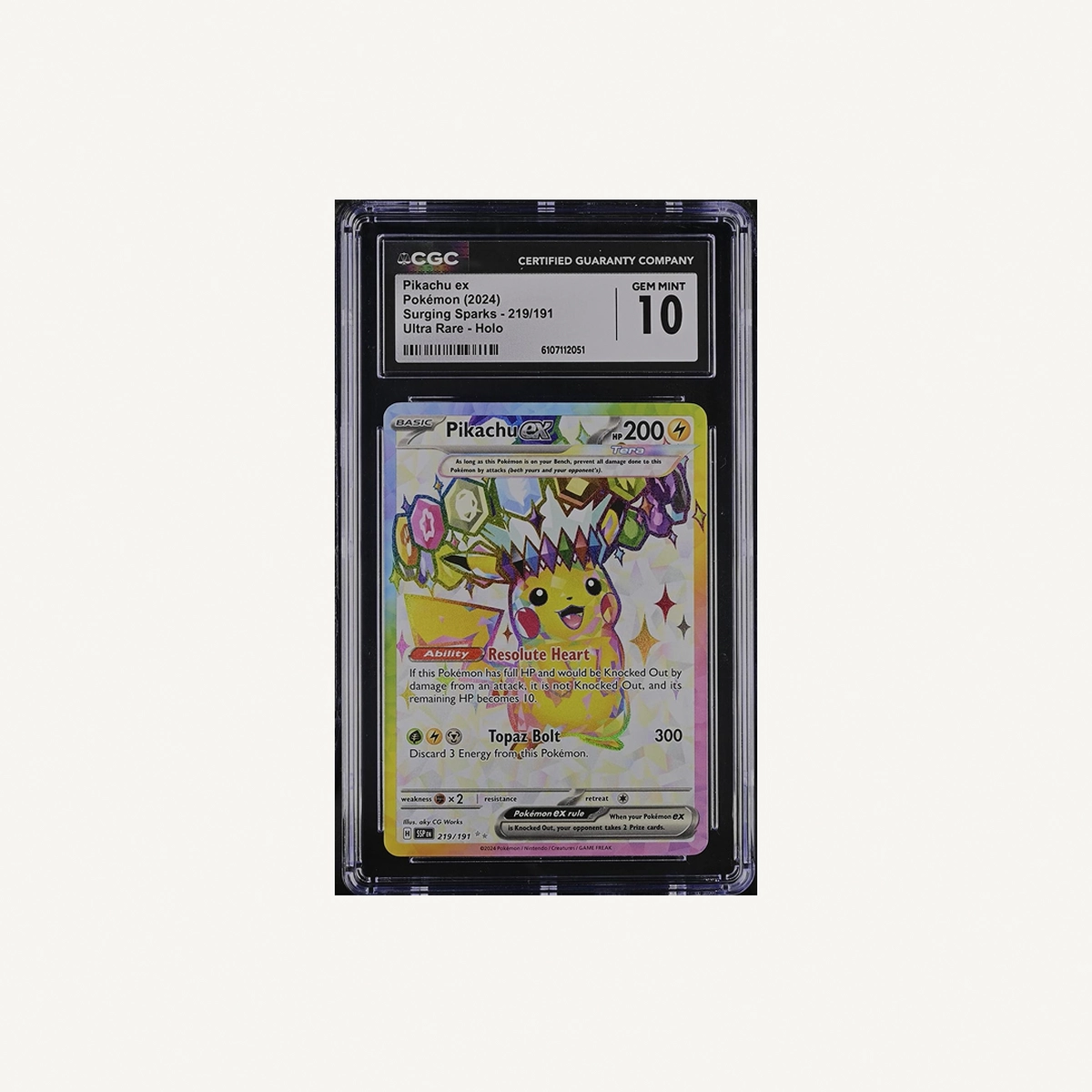 2024 Pikachu ex Ultra Rare #219/191 from Pokémon Surging Sparks-0-0